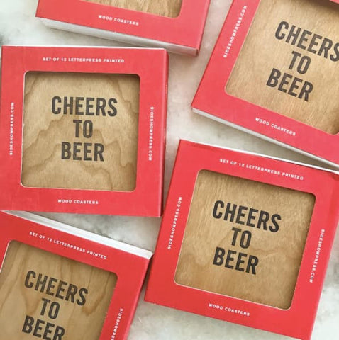 Gift Idea for Beer Lover | Gift Crates for Men | Birthday Gifts for Dad | Beer Coasters 