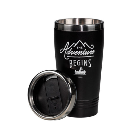 The Adventure Begins Travel Mug - VelvetCrate