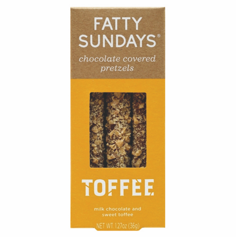 Fatty Sundays Milk Chocolate Covered Toffee Pretzels - VelvetCrate