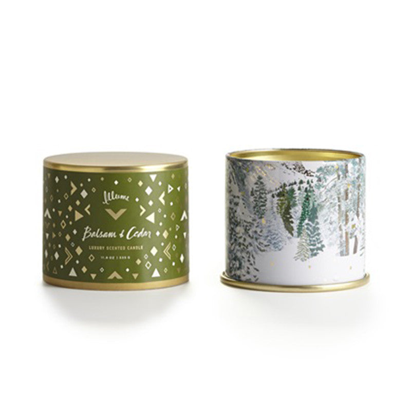 Illume Balsam & Cedar Large Tin Candle - VelvetCrate