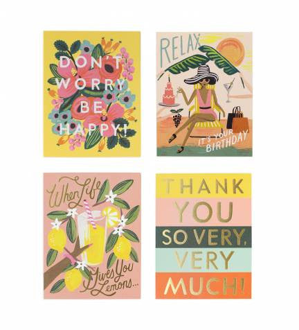 Rifle Paper Co. Happy Everyday Assorted Card Set - VelvetCrate