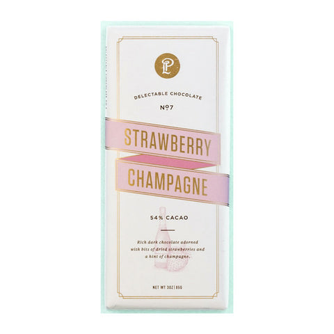 Lolli & Pops Strawberry Champagne dark chocolate bar - VelvetCrate