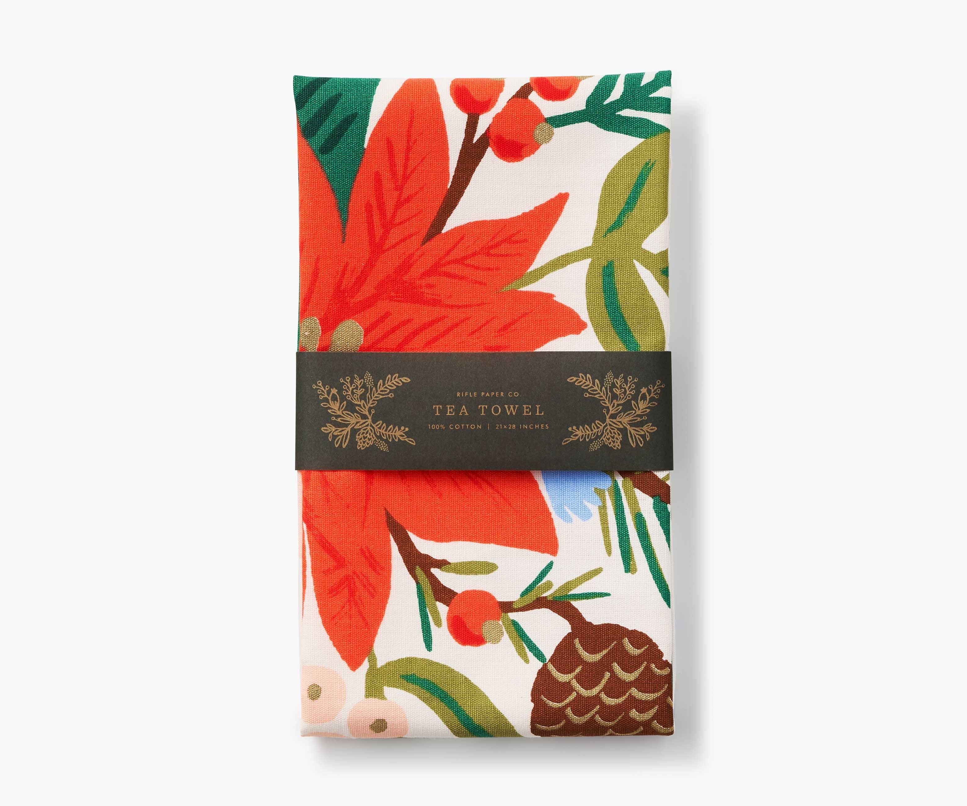 Rifle Paper Co. Holiday Bouquet Tea Towel