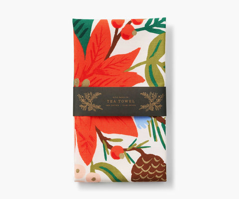 Rifle Paper Co. Holiday Bouquet Tea Towel